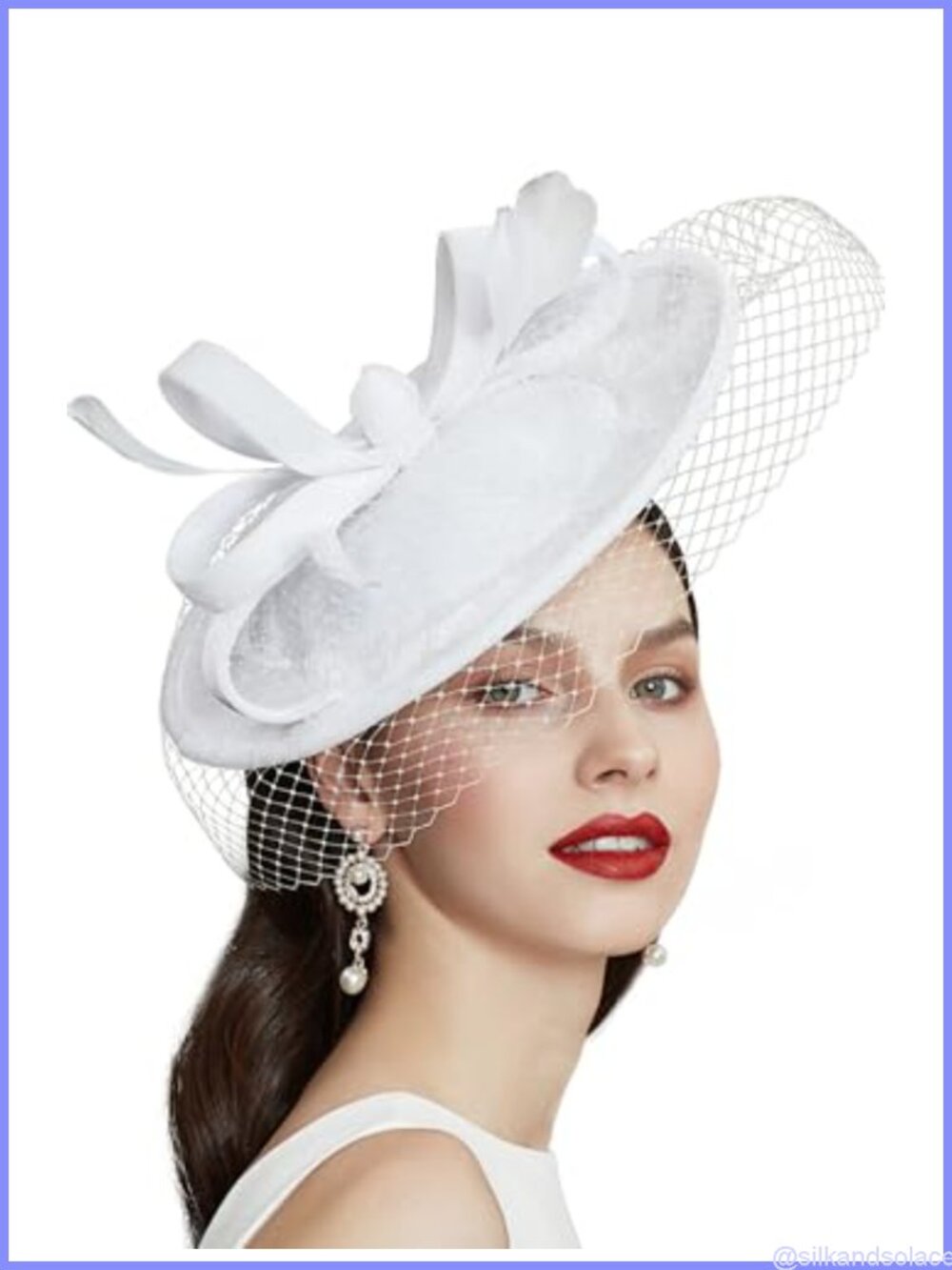 Fascinator Hat Women Velvet Birdcage Veil Derby Cocktail Headpiece